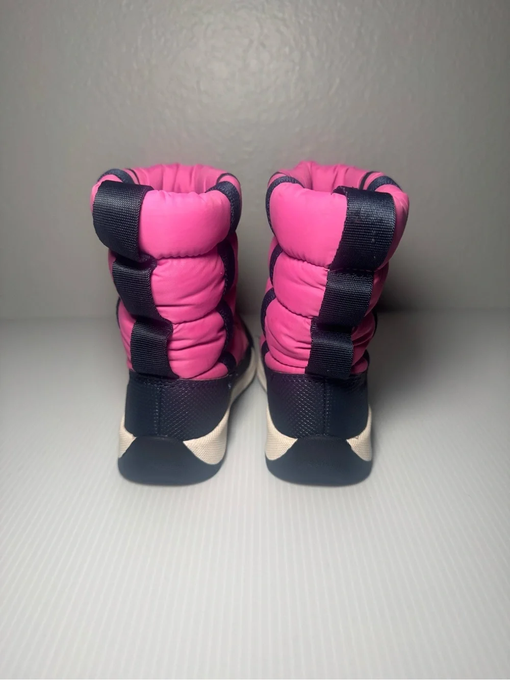 Sorel Girls Whitney 2 Puffy Mid Pink and Black Snow Boots